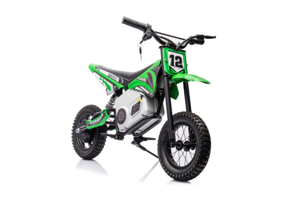 Green 24V Dirt Ride On Motorbike - Image 4