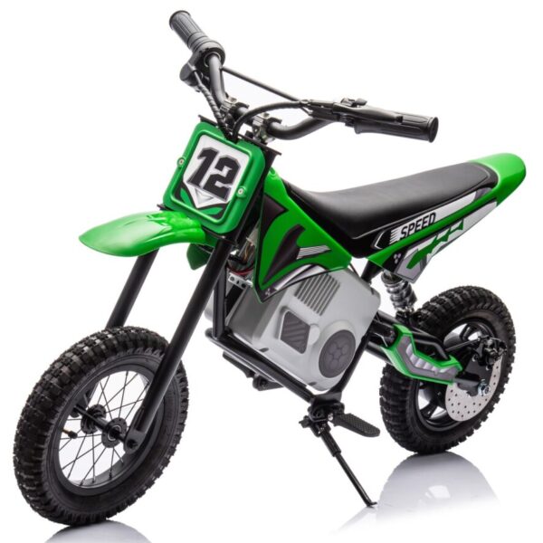 the Green 24V Dirt Ride-On Motorbike—a perfect blend of power, safety, and style designed to deliver an exhilarating off-road riding experience.