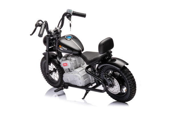 Black 24V Cruiser Ride on Motorcycle - Image 3