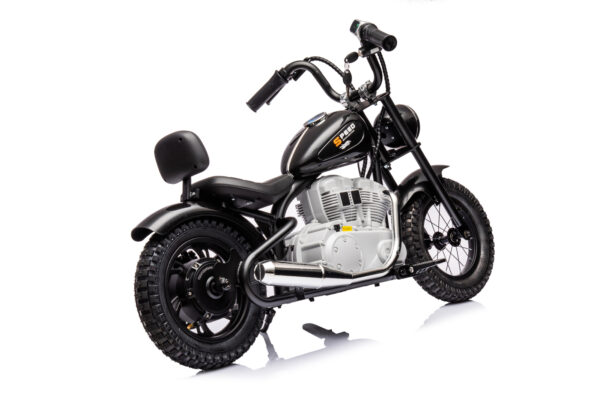 Black 24V Cruiser Ride on Motorcycle - Image 5