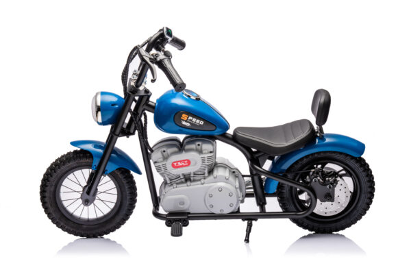 Blue 24V Cruiser Ride on Motorcycle - Image 2