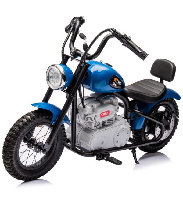 Explore your Adventure with the Blue 24V Cruiser Ride-On Motorcycle – Now Available at Shopping Troy USA!