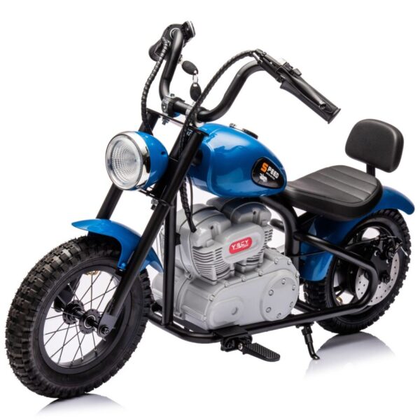 Blue 24V Cruiser Ride on Motorcycle