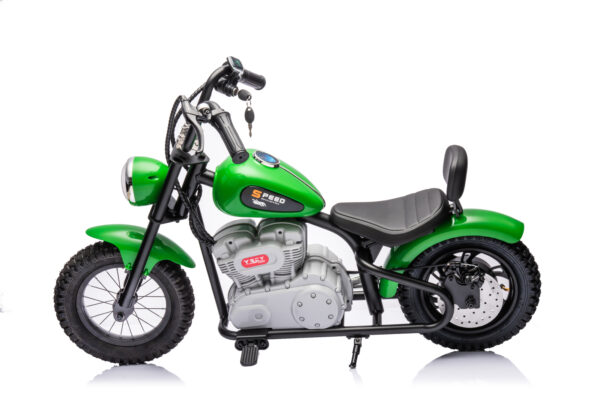 Green 24V Cruiser Ride on Motorbike - Image 2