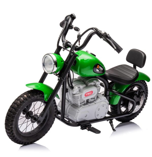Get Ready to Adventure with the Green 24V Cruiser Ride-On Motorbike – Available at Shopping Troy USA