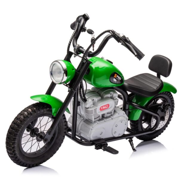 Green 24V Cruiser Ride on Motorbike