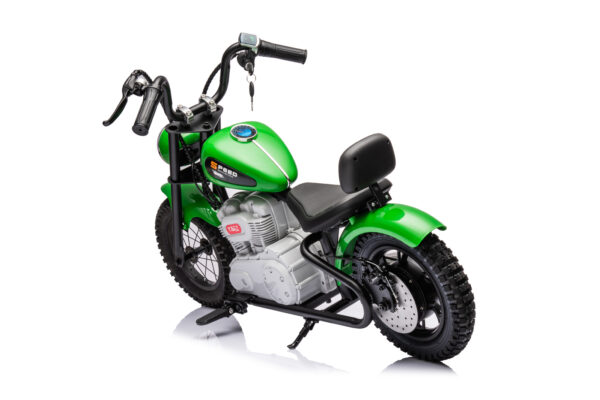 Green 24V Cruiser Ride on Motorbike - Image 3