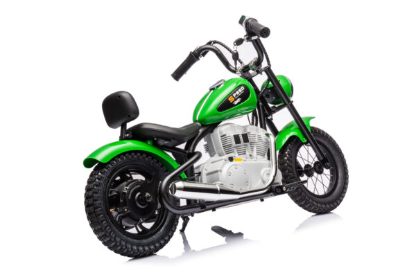 Green 24V Cruiser Ride on Motorbike - Image 5