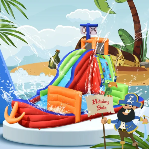 Pirate Ship Kids Inflatable Water Park for