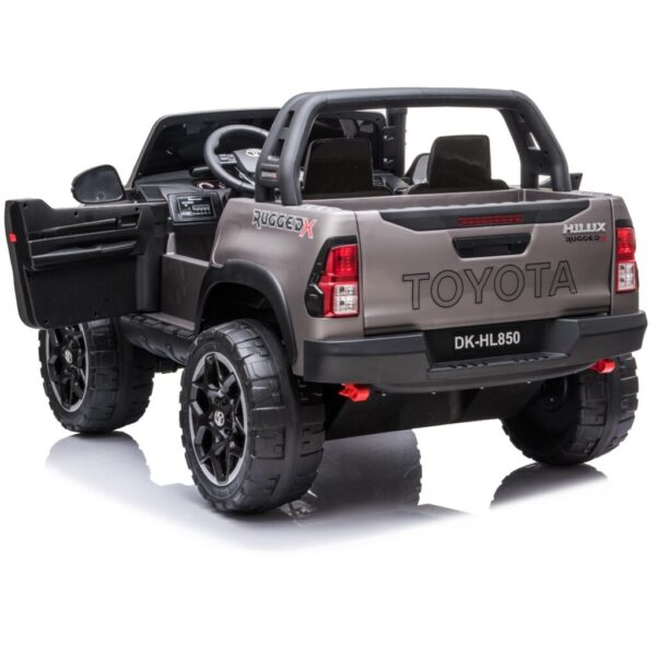 Grey Toyota Hilux Rugged Ride on Car - Image 3