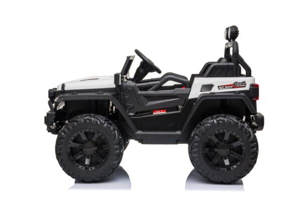 White 12V Jeep Wrangler Ride-On Car - Image 2