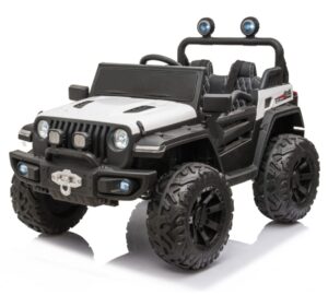 White 12V Jeep Wrangler Ride-On Car