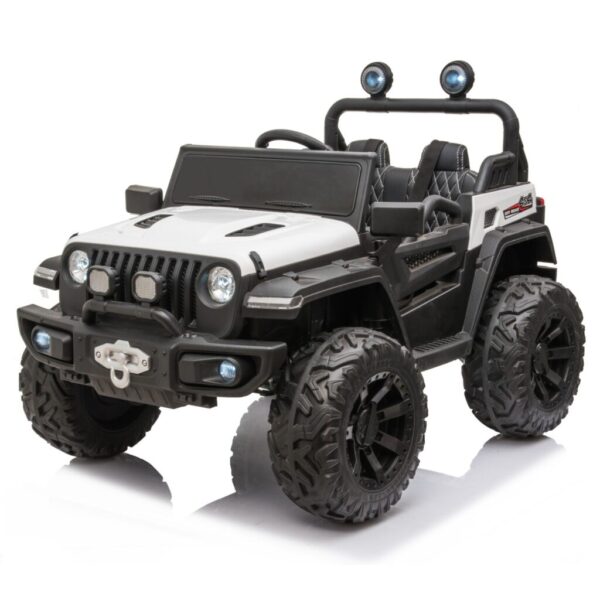 White 12V Jeep Wrangler Ride-On Car