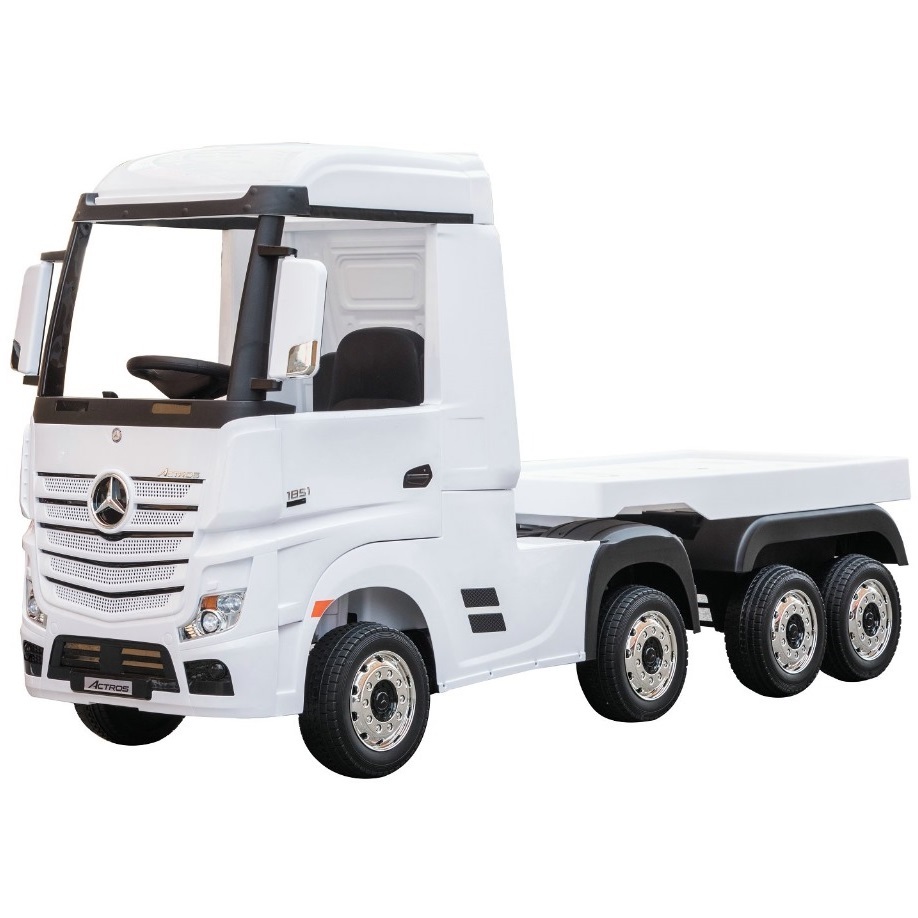 Experience Unmatched Adventure with the Mercedes-Benz Actros 12V Ride-On Truck and Flatbed Trailer