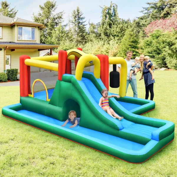 Kids Inflatable Water Slide & Bounce House Combo