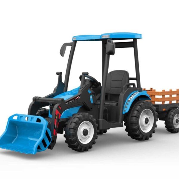 Blue 24V Kids Ride on Tractor