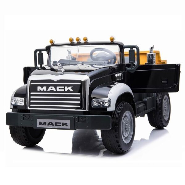 Black 12v Ride On Mack Dump Truck