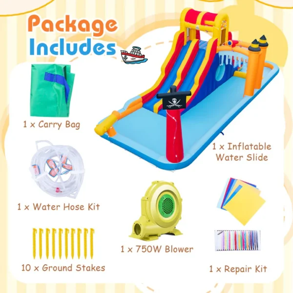 Inflatable Kids Water Park Slide with Blower - Image 5