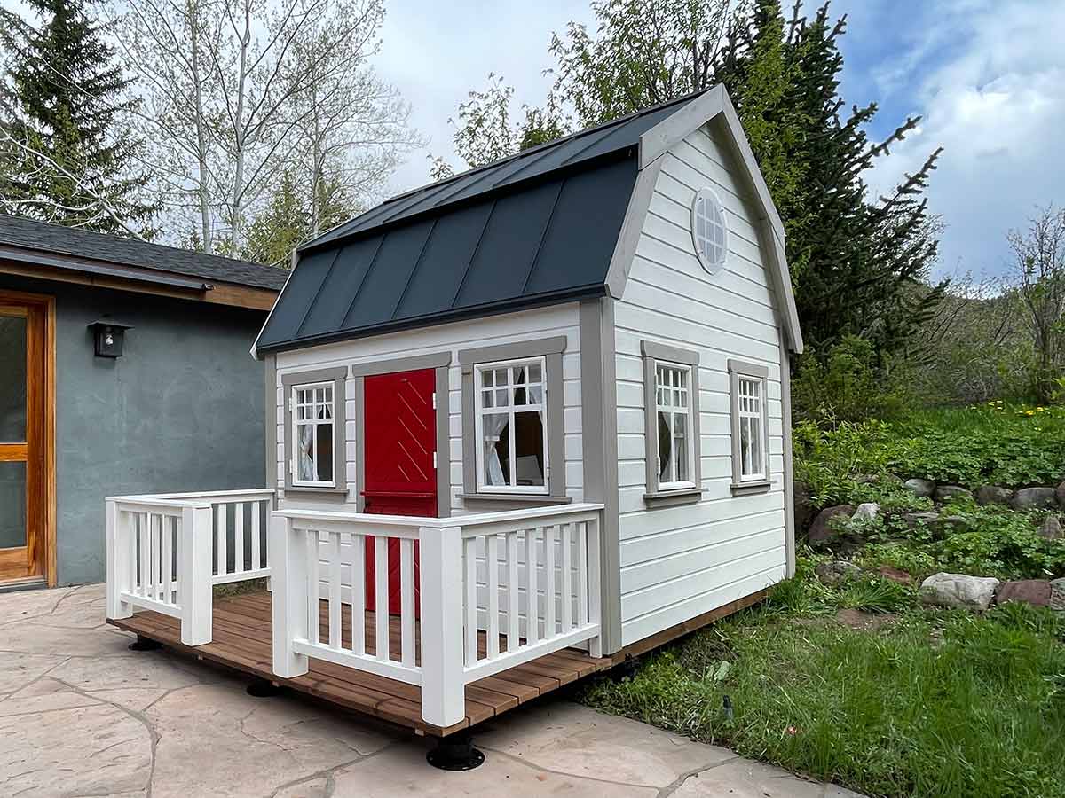 Bring Rustic Charm to Your Backyard with the Farmhouse 8x8 Wooden Playhouse