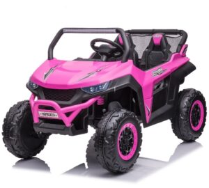 Pink 12V Beach Rambler Ride-On Buggy: Fun Meets Safety