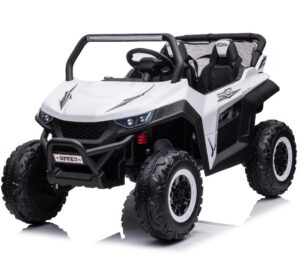 White 12V Beach Rambler Ride-On Buggy: Fun, Style, and Adventure