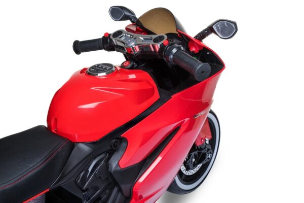 Red 12V Ducati Ride On Motorbike - Image 9