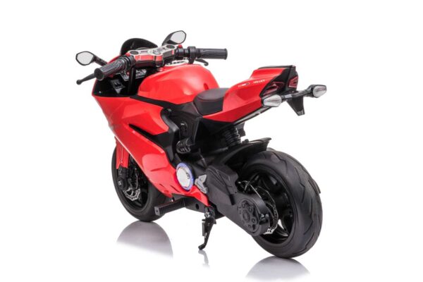 Red 24V Ducati ride on motorcycle - Image 4
