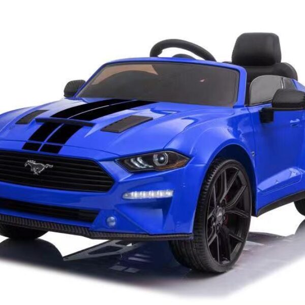 Blue Mustang 12v ride on car