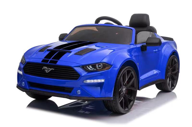 Buy Blue Mustang 12v ride on car for your kid - Blue