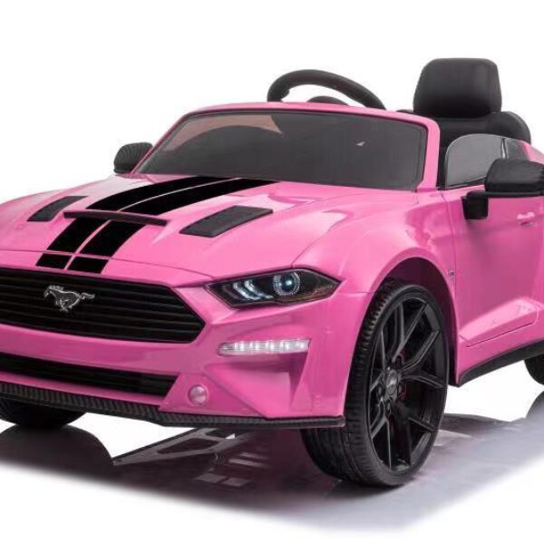 Pink Mustang 12v Ride on car