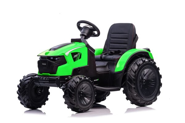 2 In 1 Green 12V Ride On Tractor - Image 3