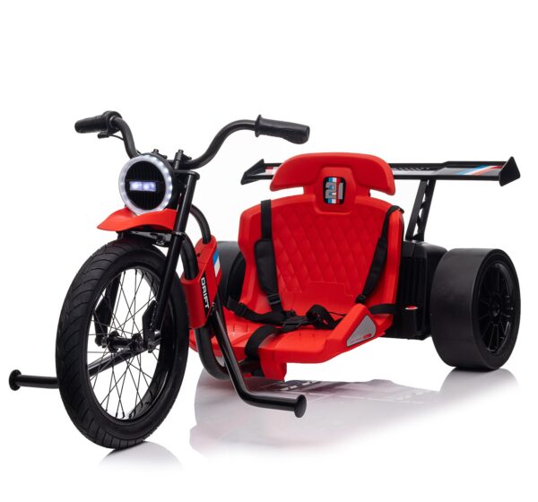 Experience Thrilling Adventures with the Red 24V Drift Ride-On Tricycle