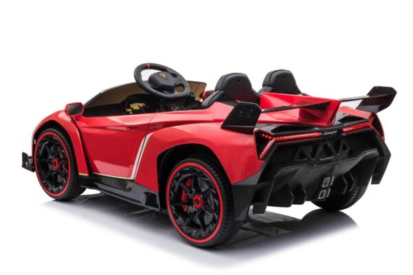 Red 12v Lamborghini Veneno ride on car - Image 2