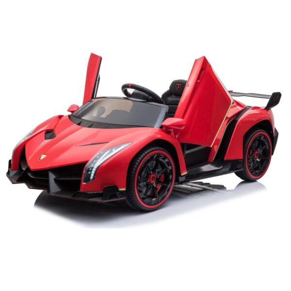 Red 12v Lamborghini Veneno ride on car