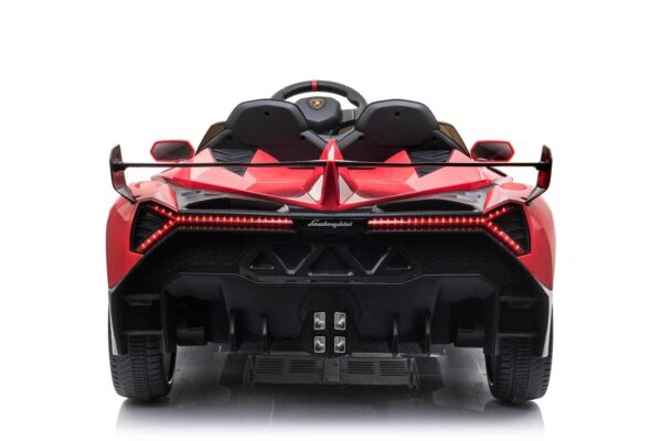 Red 12v Lamborghini Veneno ride on car - Image 3