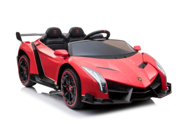 Red 12v Lamborghini Veneno ride on car - Image 4