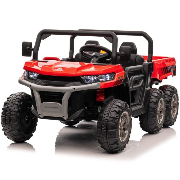Red 24V Ride-On Construction Truck