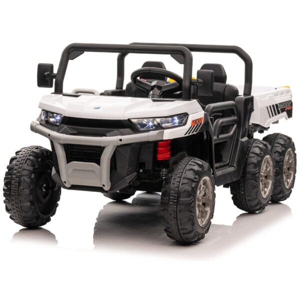 White 24V Ride-On Construction Truck