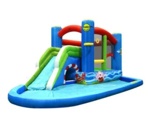 Happy Hop Inflatable Water Slide Castle with Blower