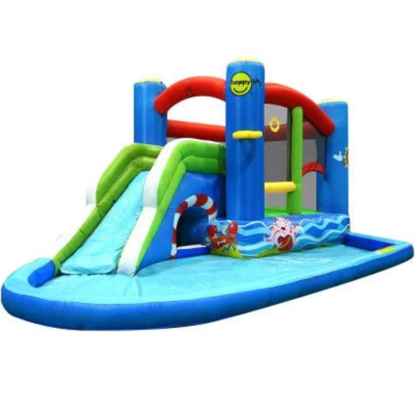 Happy Hop Inflatable Water Slide Castle with Blower