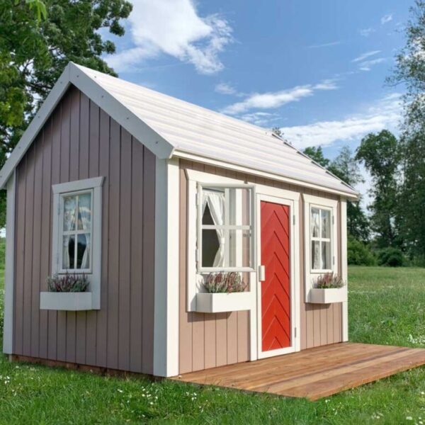 Welcome to the Plum 6x8 Wooden Playhouse – a charming addition to your backyard that sparks joy and fuels imagination.