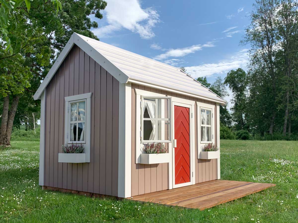 Buy the Plum 6x8 Wooden Playhouse from Shopping Troy USA