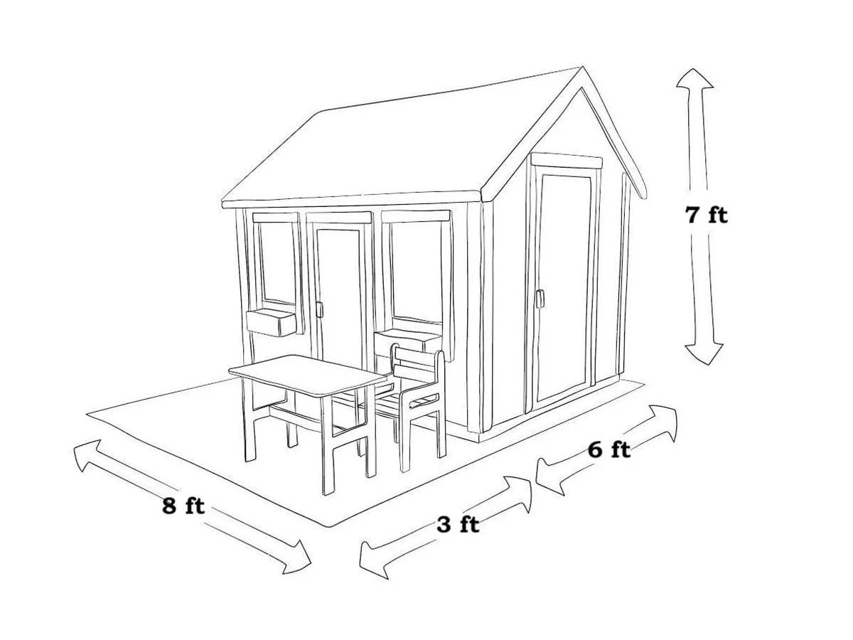 Wooden Playhouse Plum 6x8 - Image 4