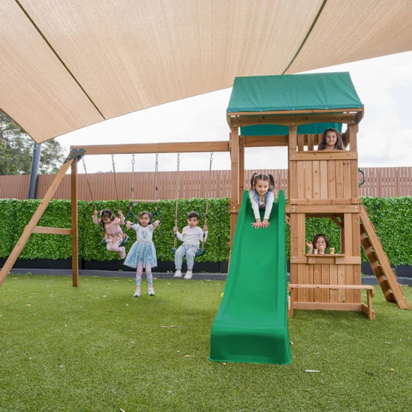 Carindale Play Centre & Swing Set (Green Slide)